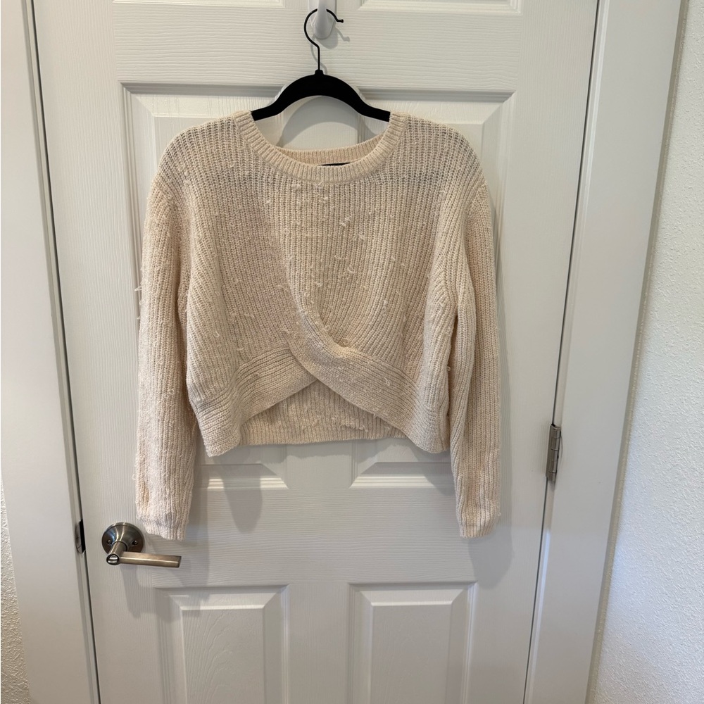 Elegant Cream Knit Sweater